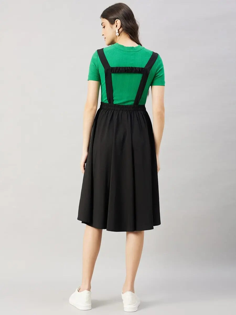 winered-women-black-pinafore-flared-dress