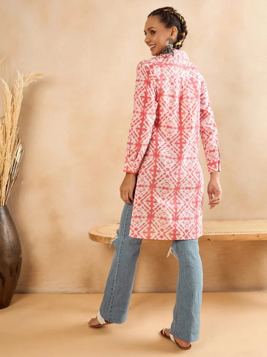 winered-womentie-dye-hi-low-shirt-with-pocket-detailing