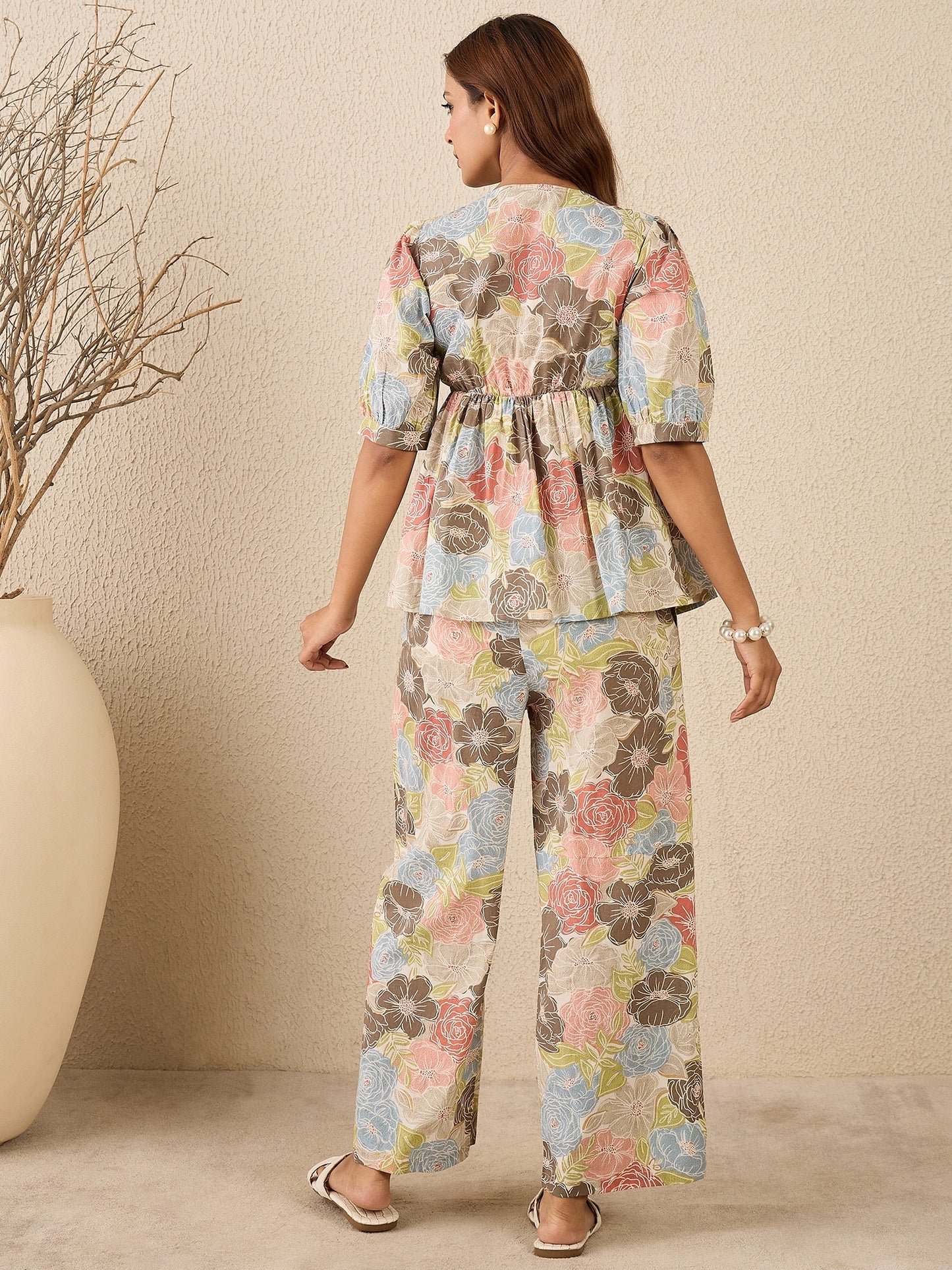 women-printed-twisted-top-with-pant-co-ord-set