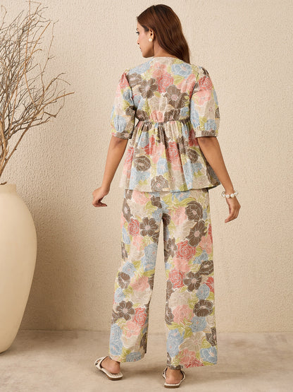 women-printed-twisted-top-with-pant-co-ord-set