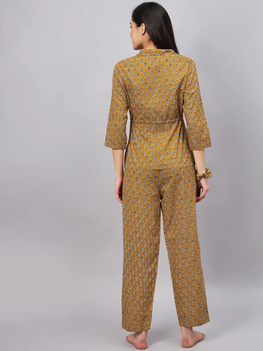 winered-woman-mustard-pineapple-print-with-functional-contrast-dori-night-suit
