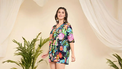 winered-navy-blue-abstract-floral-printed-3pc-co-ord