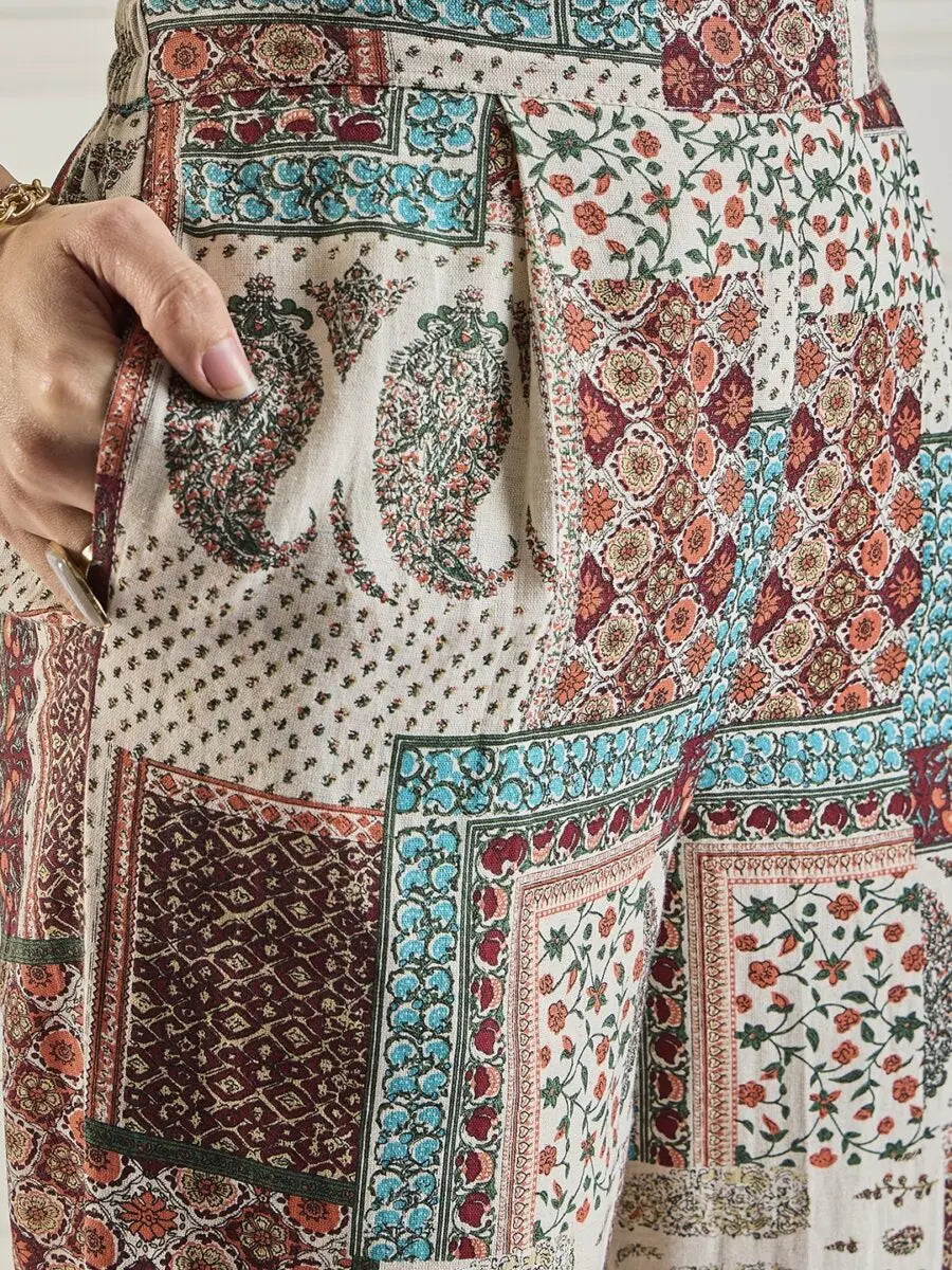 winered-women-overlaped-lapel-collar-co-ord-set