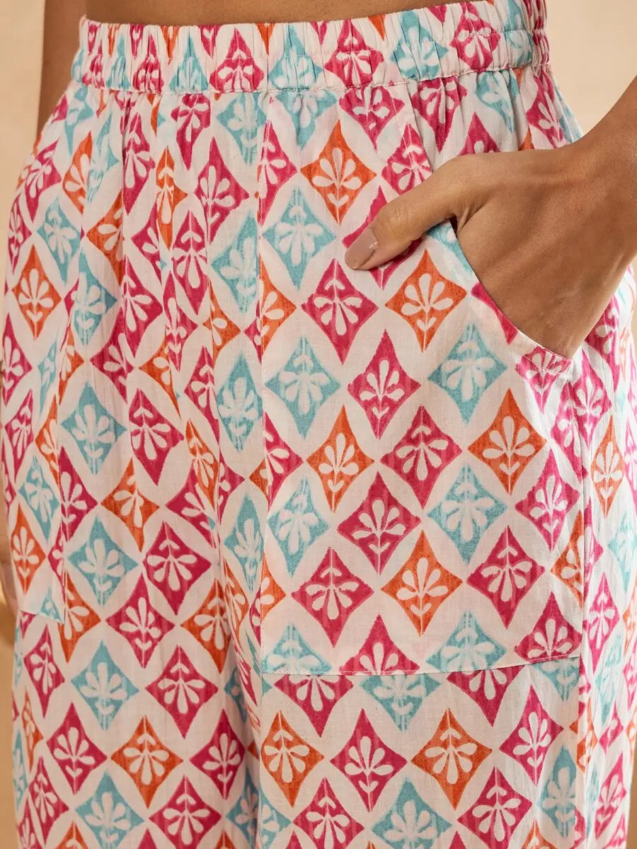 winered-woman-one-shoulder-geometric-print-co-ord-sets