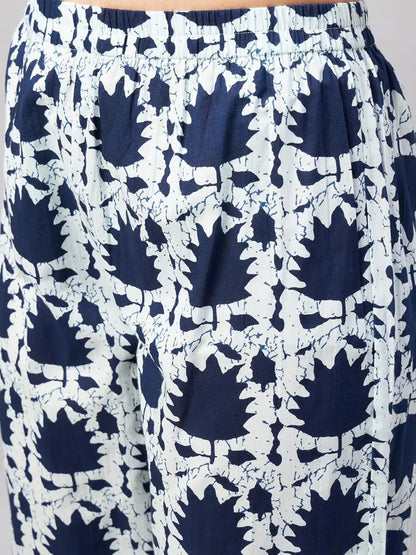 winered-women-blue-back-neck-gota-detailing-flared-kurta-dupatta-set