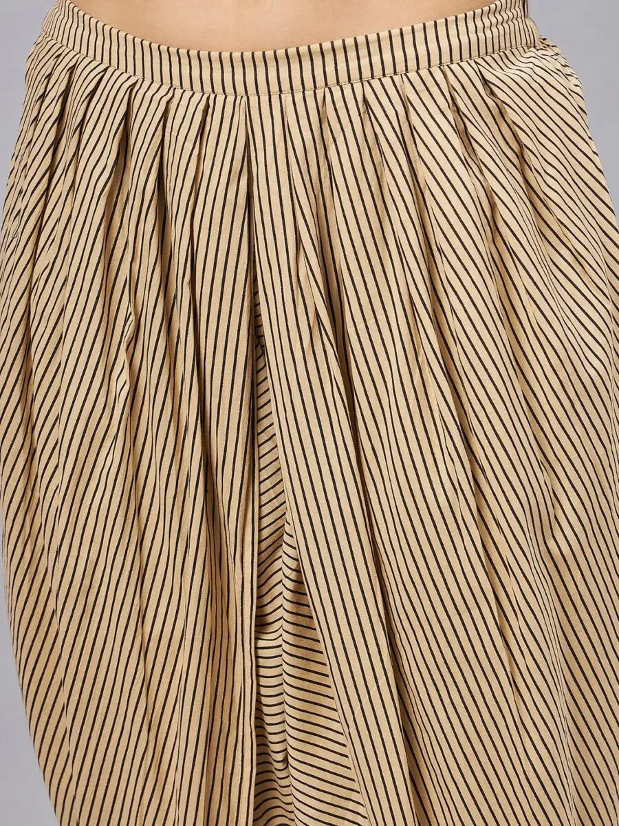 winered-women-beige-and-black-tulip-pant-co-ord-set-with-scrunchie