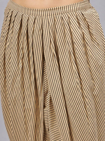 winered-women-beige-and-black-tulip-pant-co-ord-set-with-scrunchie