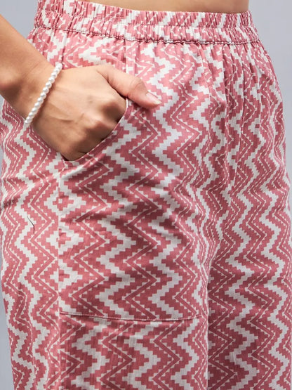 winered-woman-one-shoulder-chevron-ethnic-womens-co-ord-sets