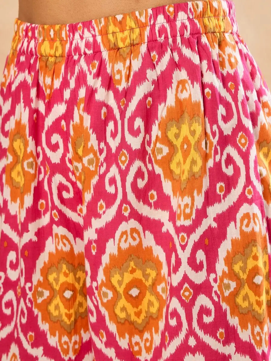 winered-woman-geometric-print-sleeveless-pink-co-ord-set