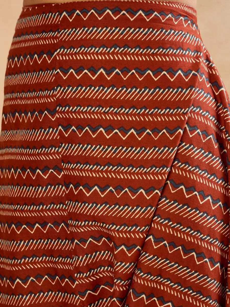 winered-woman-striped-print-crop-shirt-and-harem-pant-co-ord-set