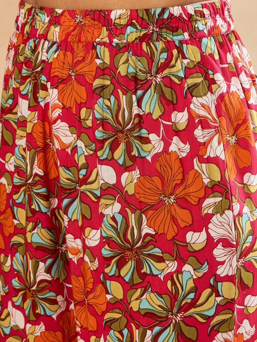 winered-woman-pink-floral-print-oversized-collar-shirt-co-ord-set