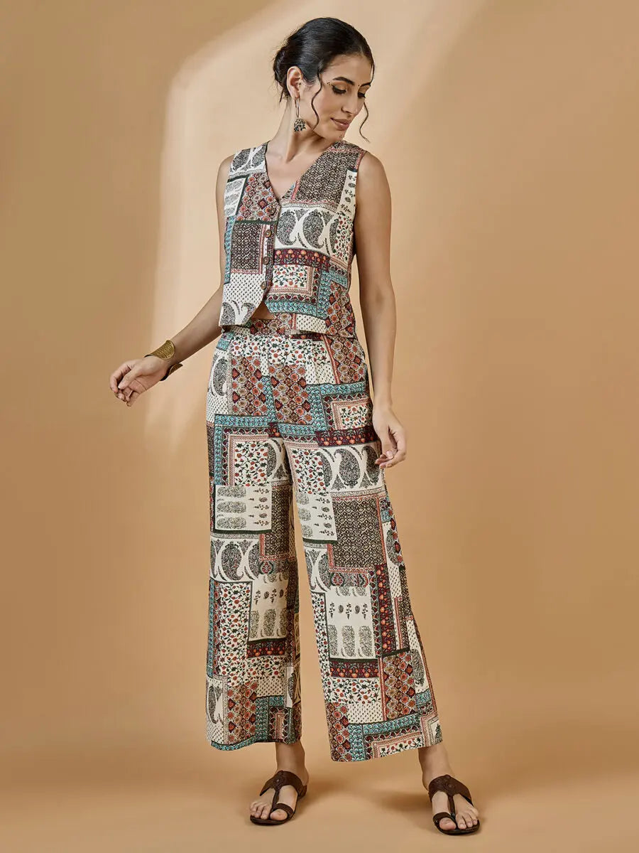 winered-women-waistcoat-and-pant-co-ord-set