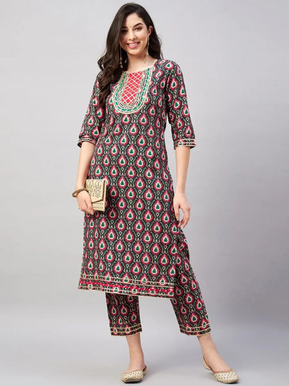 winered-woman-blue-kurta-for-women-online-patch-gota-detailing