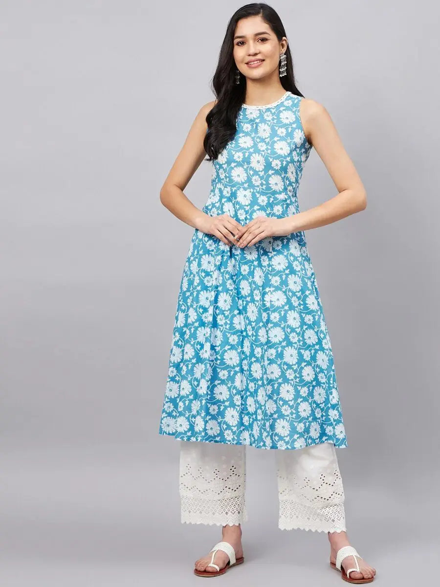 winered-women-sky-blue-kurta-with-lace-keyhole-at-back