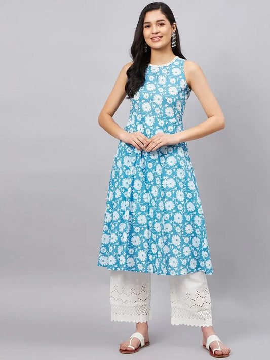 winered-women-sky-blue-kurta-with-lace-keyhole-at-back