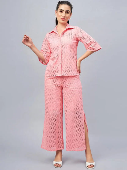 winered-woman-pink-schiffli-oversized-shirt-and-pant-co-ord-set
