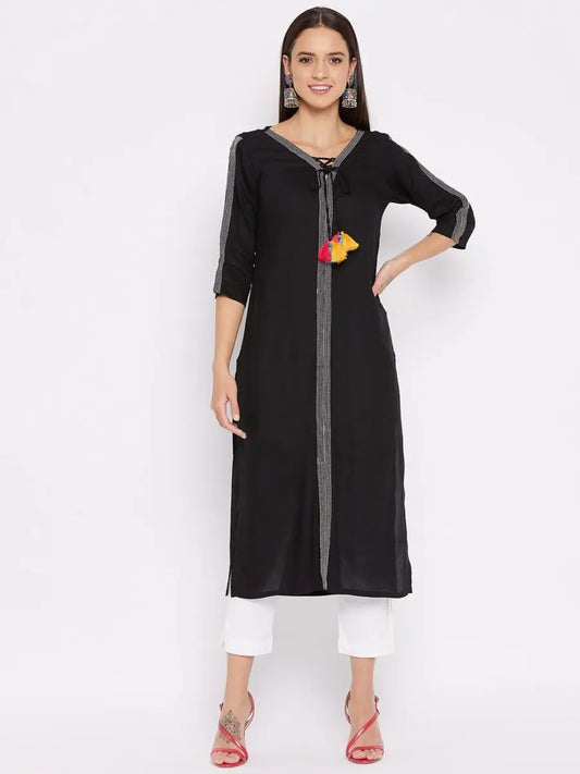 winered-black-rayon-solid-straight-kurta