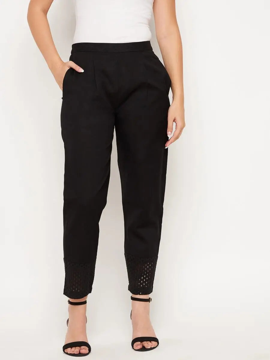 winered-black-soild-trouser