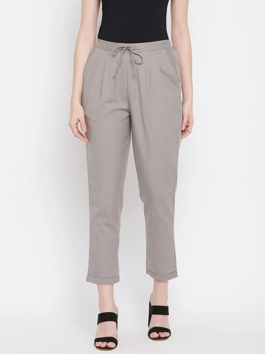 winered-grey-regular-fit-cotton-solid-trouser