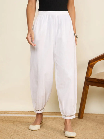 winered-women-white-pant-with-lace-detailing