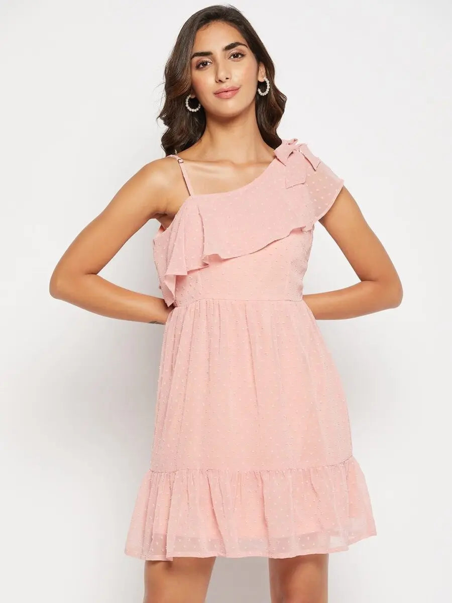 winered-winered-pink-casual-wear-tiered-dress