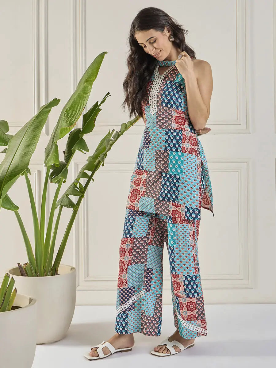 winered-women-light-blue-printed-halter-neck-co-ord-set