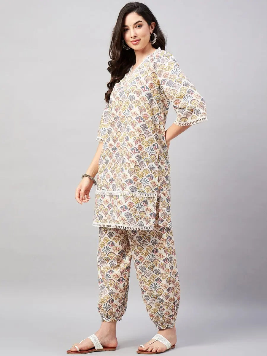winered-women-white-cotton-coord-sets-for-women-geometric-print-with-lace-detailing