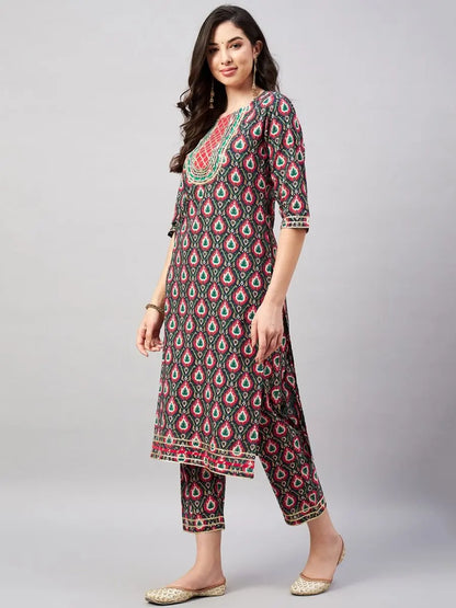 winered-woman-blue-kurta-for-women-online-patch-gota-detailing