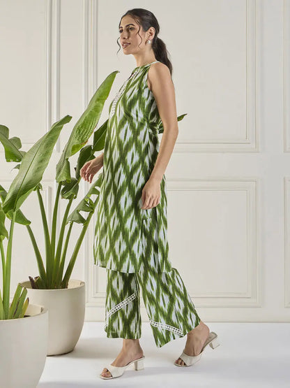 winered-women-green-halter-neck-co-ord-set