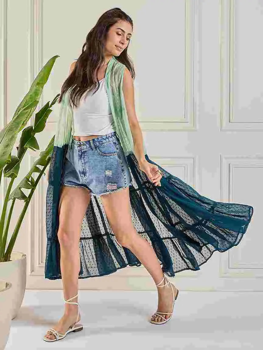 winered-dual-shade-embroidered-georgette-longline-shrug