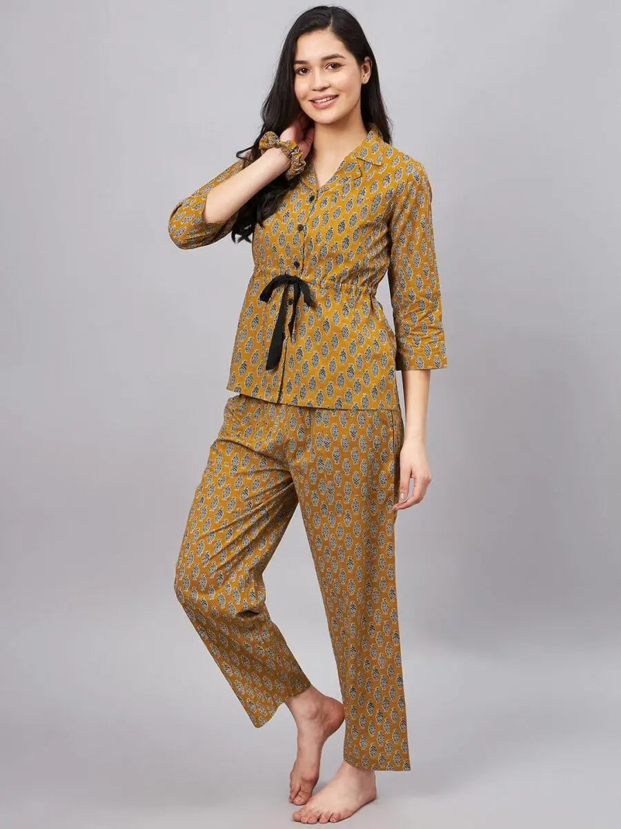 winered-woman-mustard-pineapple-print-with-functional-contrast-dori-night-suit