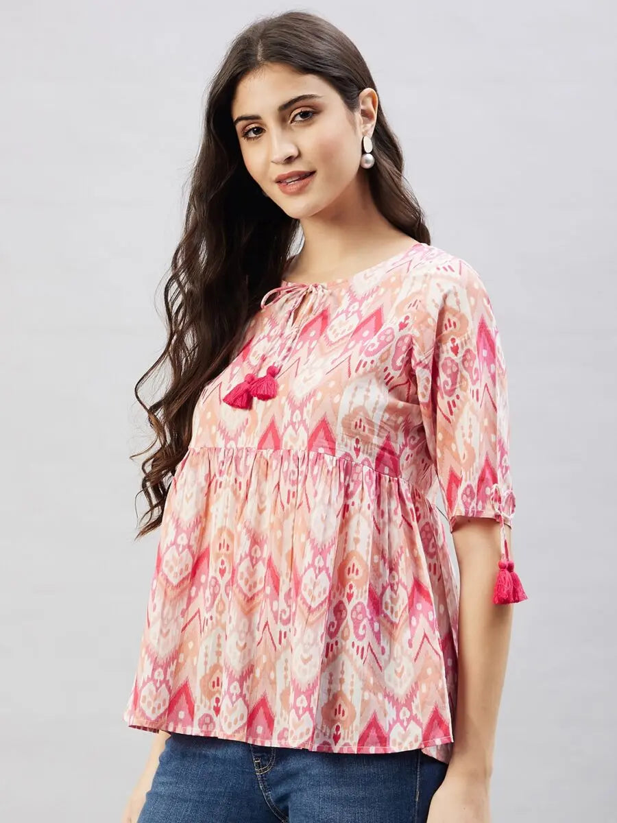 winered-women-pink-geometric-print-top-w-d-tassels-at-neck-sleeve
