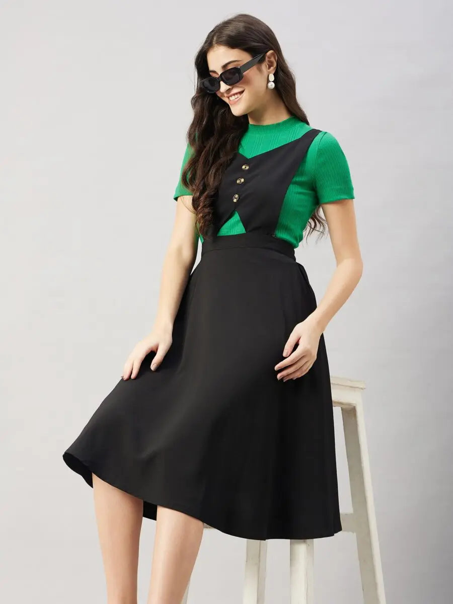 winered-women-black-pinafore-flared-dress