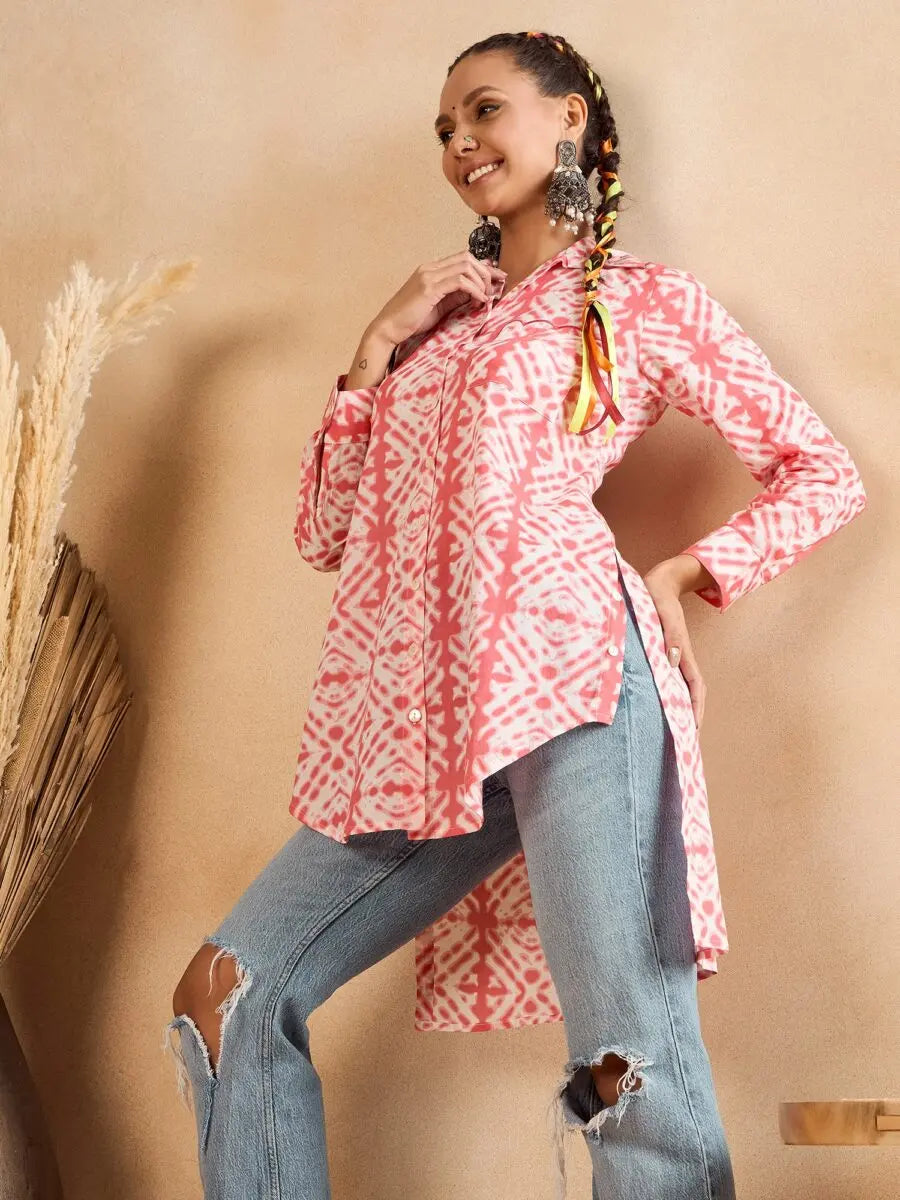 winered-womentie-dye-hi-low-shirt-with-pocket-detailing