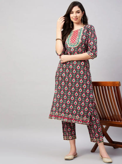 winered-woman-blue-kurta-for-women-online-patch-gota-detailing