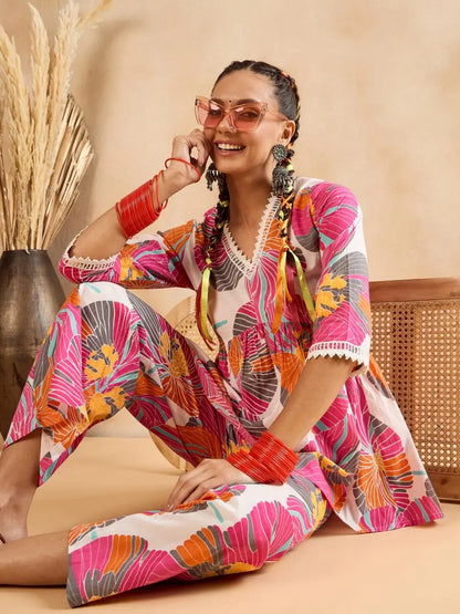 winered-women-floral-print-naira-cut-co-ord-set