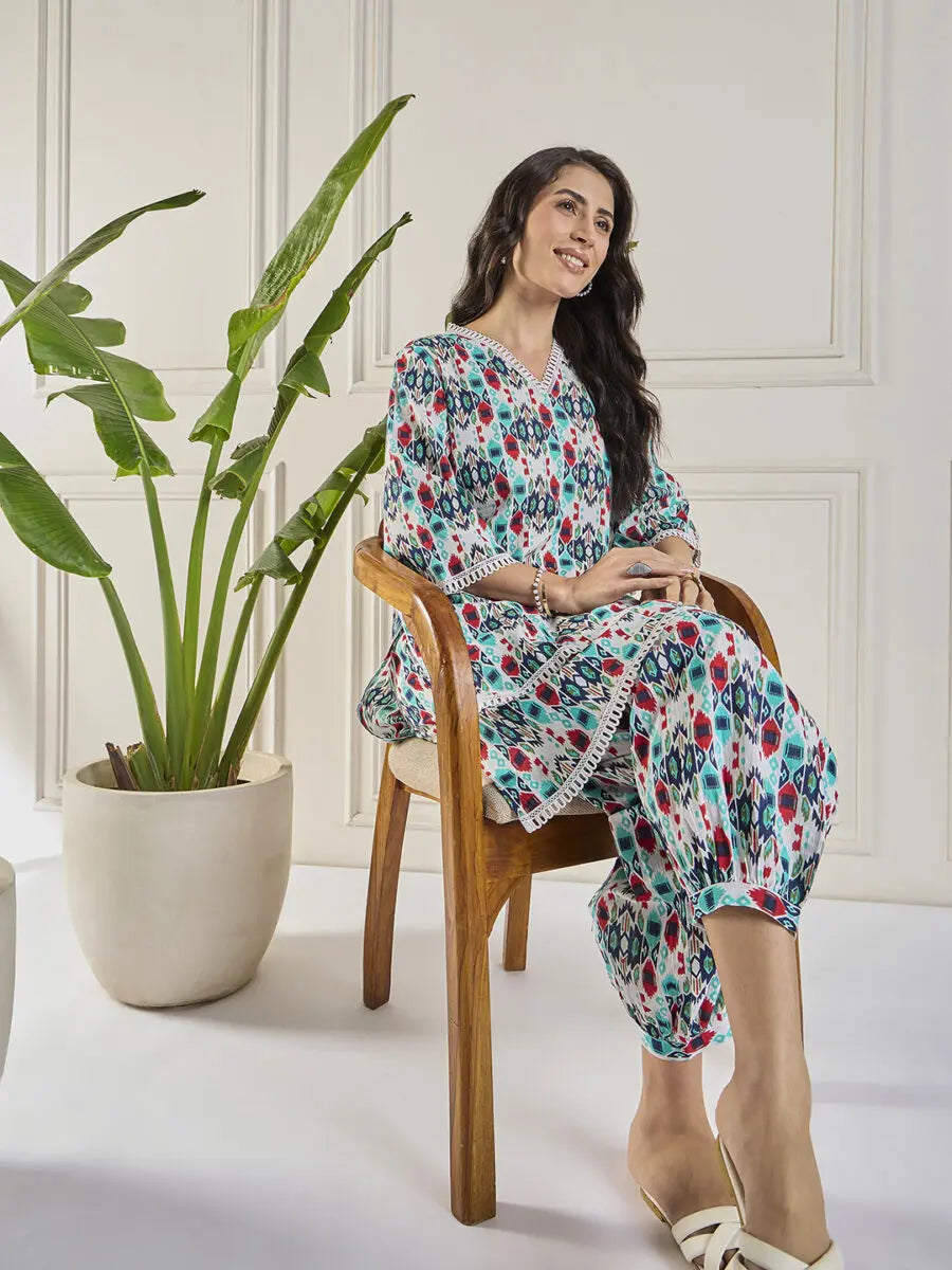 winered-women-multicolor-ikat-print-co-ord-set
