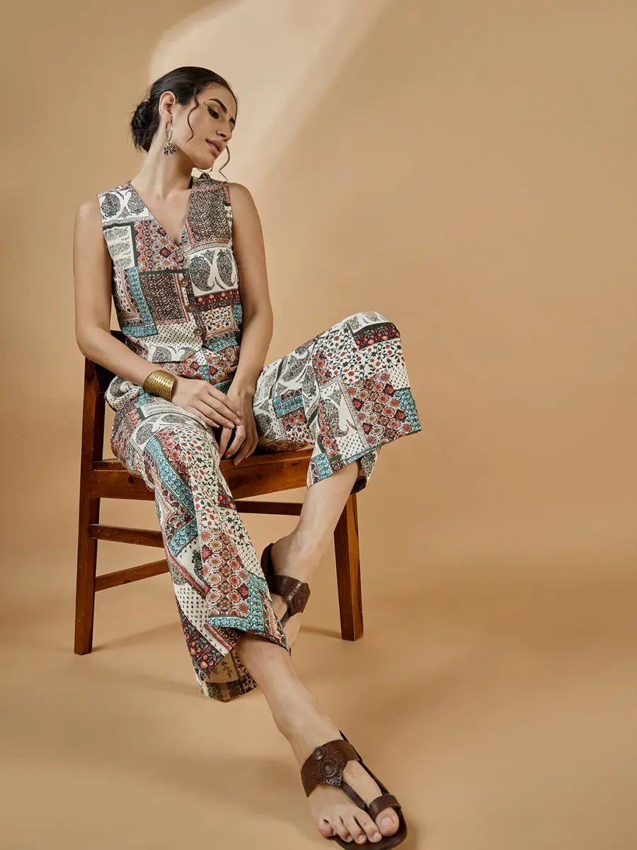 winered-women-waistcoat-and-pant-co-ord-set