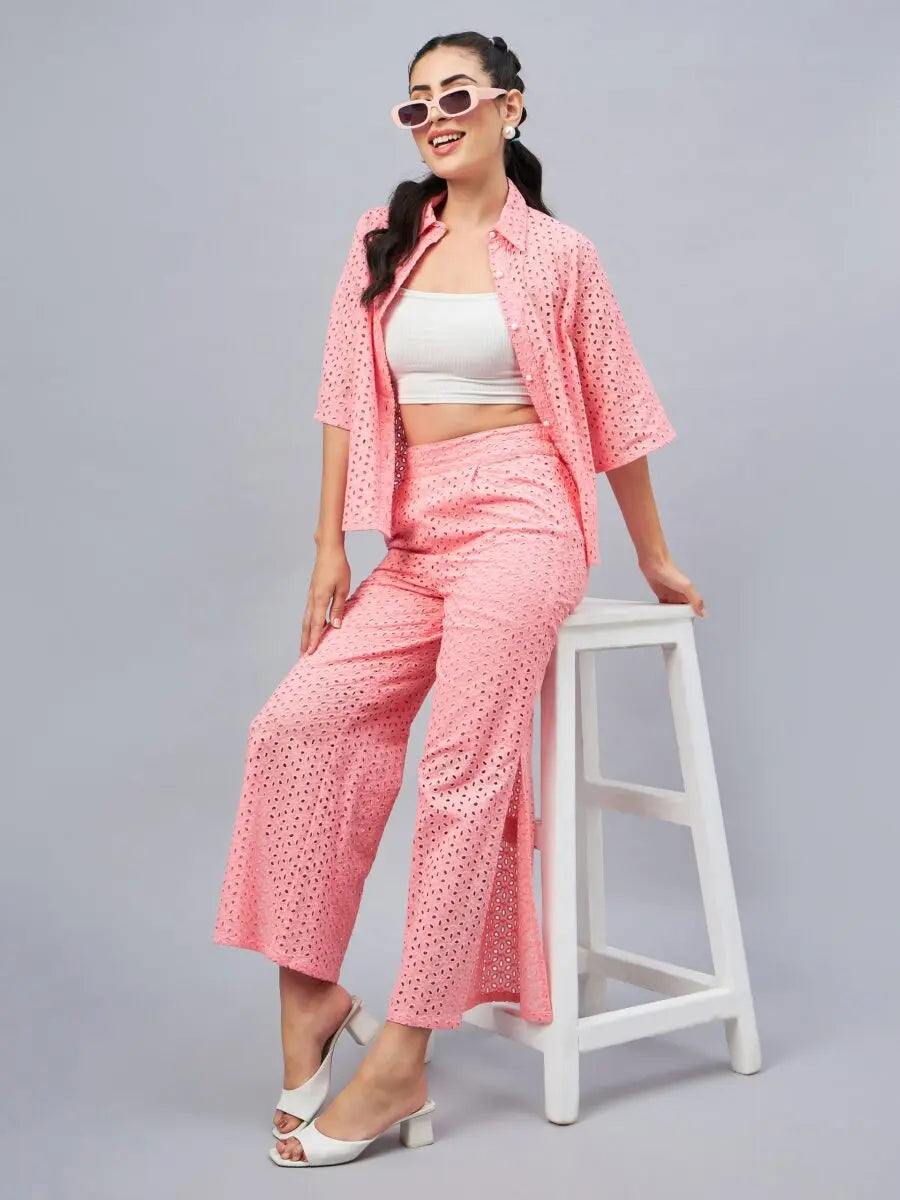 winered-woman-pink-schiffli-oversized-shirt-and-pant-co-ord-set
