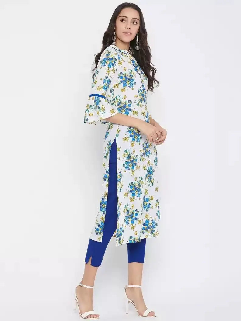winered-white-floral-printed-straight-cotton-kurta
