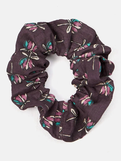 winered-woman-brown-lotus-print-with-shorts-night-suit-set