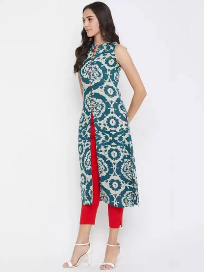 winered-dark-blue-straight-rayon-geometric-print-kurta