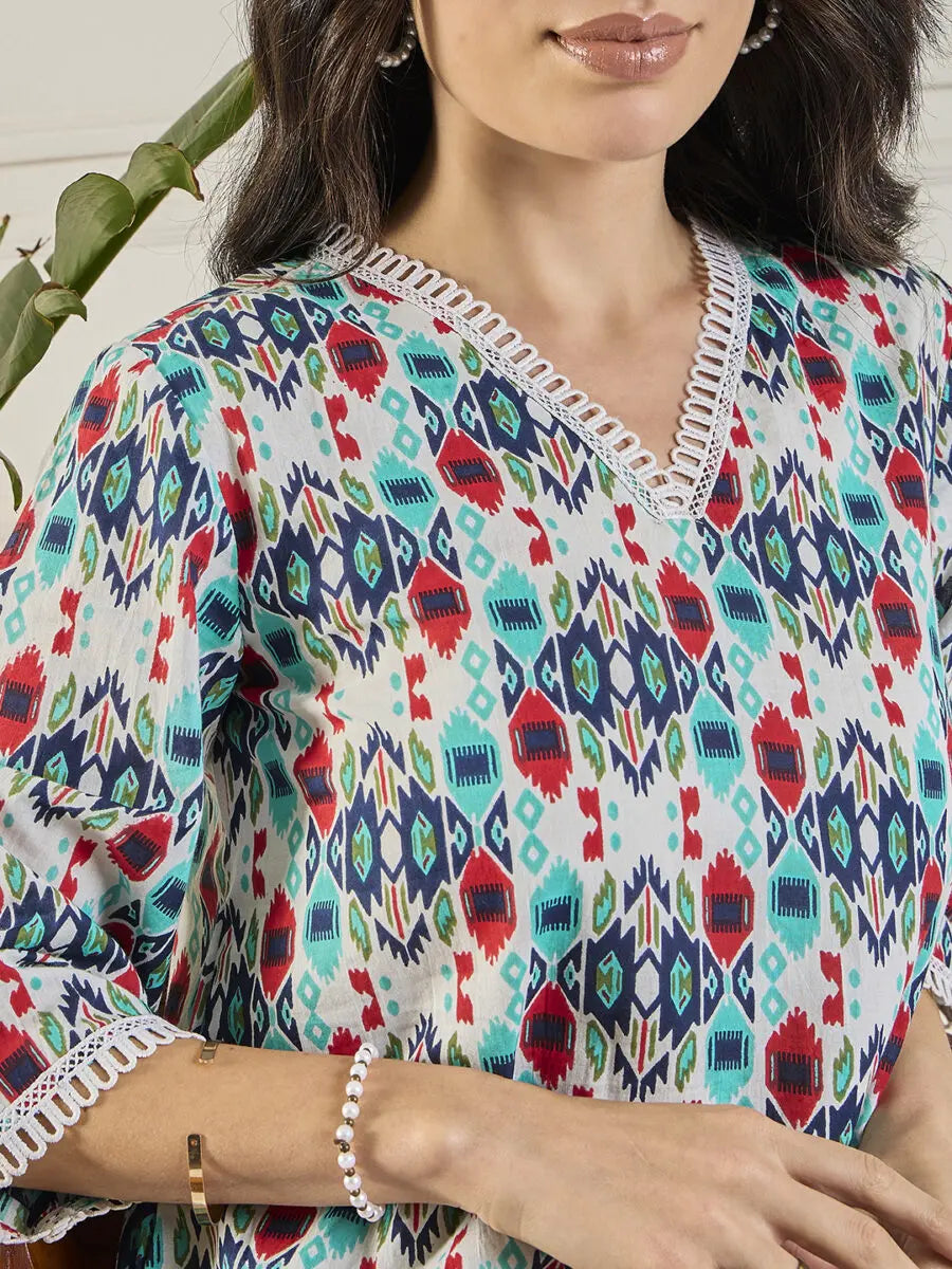 winered-women-multicolor-ikat-print-co-ord-set