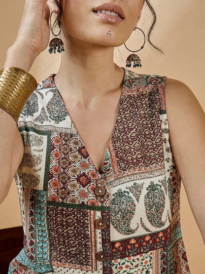 winered-women-waistcoat-and-pant-co-ord-set