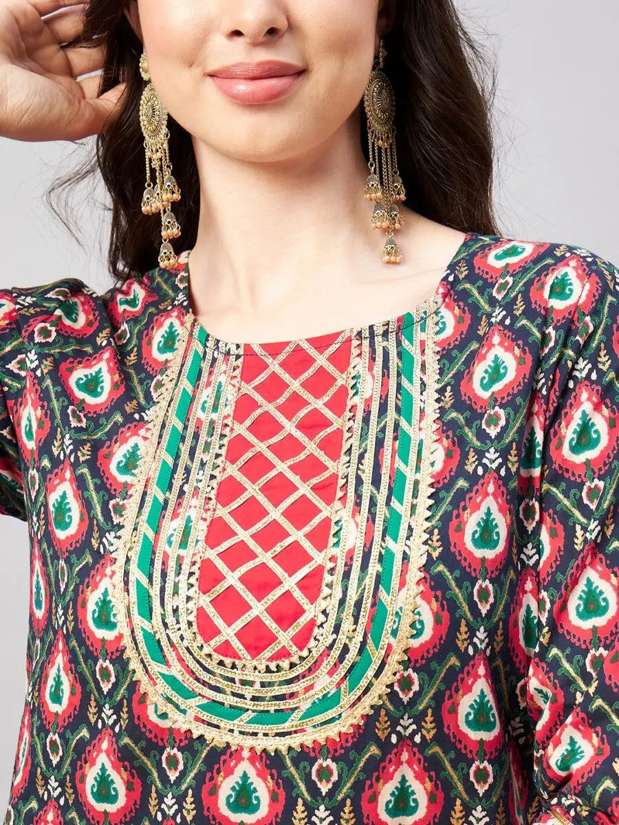 winered-woman-blue-kurta-for-women-online-patch-gota-detailing