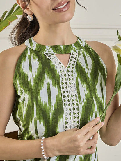 winered-women-green-halter-neck-co-ord-set