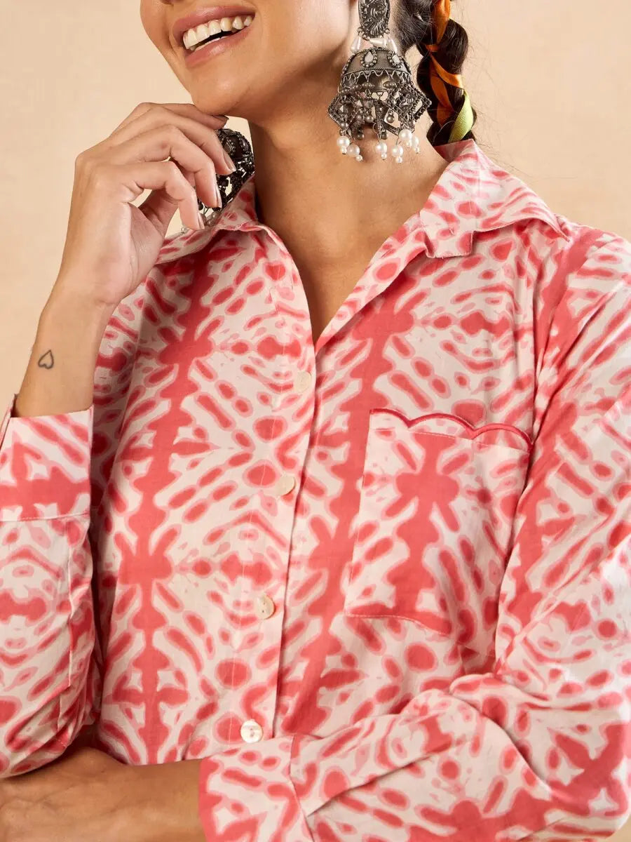 winered-womentie-dye-hi-low-shirt-with-pocket-detailing