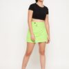 Winered Neon a Line Mini Skirt