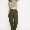 Winered Olive Cargo Trouser