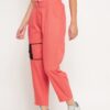 Winered Peach Trouser With Buckle